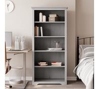 vidaXL Bookcase BODO Grey 80x38x180 cm Solid Wood Pine 5-Tier