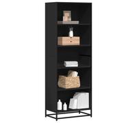 vidaXL Bookcase Black 60X35X170.5 Cm Engineered Wood, Black
