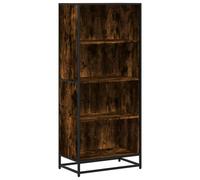 vidaXL Bookcase Bookshelf Book Rack Storage Cabinet Smoked Oak Engineered Wood