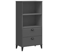 vidaXL Bookcase Bookshelf Cabinet Book Rack Anthracite Grey Engineered Wood