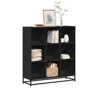 Bookcase Bookshelf Storage Shelf Book Rack Engineered Wood and Metal vidaXL
