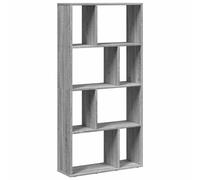 vidaXL Bookcase Bookshelf Rack Storage Cabinet Grey Sonoma Engineered Wood
