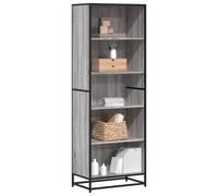 vidaXL Bookcase Bookshelf Rack Storage Cabinet Grey Sonoma Engineered Wood