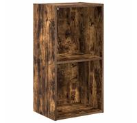 vidaXL 2 Shelf Smoked Oak Bookcase - Size: 77 x 30 x 40cm - Brown - Wilko