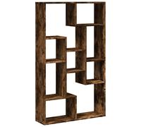 vidaXL Bookcase Bookshelf Rack Storage Cabinet Smoked Oak Engineered Wood