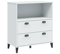 vidaXL Bookcase Bookshelf Side Cabinet Storage Book Rack White Engineered Wood