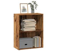 vidaXL 2 Shelf Old Wood Bookcase - Size: 77 x 30 x 60cm - Brown - Wilko