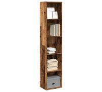 vidaXL Bookcase Bookshelf Storage Cabinet Book Stand Old Wood Engineered Wood