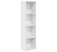 vidaXL Bookcase Bookshelf Storage Cabinet Book Stand White Engineered Wood