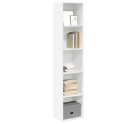 vidaXL Bookcase Bookshelf Storage Cabinet Book Stand White Engineered Wood