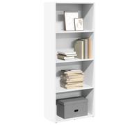 vidaXL Bookcase Bookshelf Storage Cabinet Book Stand White Engineered Wood