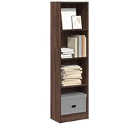 vidaXL Bookcase Brown Oak 40x24x143 cm Engineered Wood