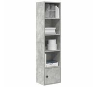 vidaXL Bookcase Concrete Grey 31x24x127 cm Engineered Wood bookshelf book case