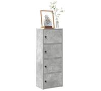 vidaXL Bookcase Concrete Grey 40X24X102 Cm Engineered Wood, Grey