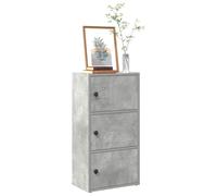 vidaXL Bookcase Concrete Grey 40x24x77 cm Engineered Wood