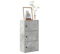 vidaXL Bookcase Concrete Grey 40X24X77 Cm Engineered Wood, Grey