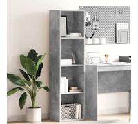 vidaXL Bookcase Storage Rack Cabinet Bookshelf Concrete Grey Engineered Wood