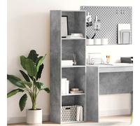 vidaXL Bookcase Storage Rack Cabinet Bookshelf Concrete Grey Engineered Wood