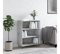 vidaXL Versatile Bookcase in Concrete Grey, Engineered Wood Bookshelf with Open Compartment,Multifunctional Shelving Display Unit for Home-Office-Bedroom