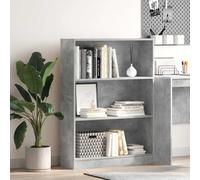 vidaXL Bookcase Concrete Grey 80x24x109 cm Engineered Wood