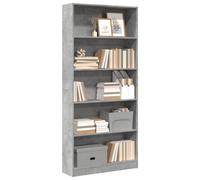 Vidaxl Bookcase Concrete Grey 80X24X176 Cm Engineered Wood