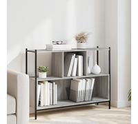 vidaXL Bookcase Grey Sonoma 102x28x77.5 cm Engineered Wood