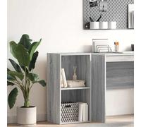 vidaXL Bookcase Storage Rack Cabinet Bookshelf Grey Sonoma Engineered Wood