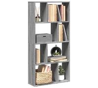 vidaXL Bookcase Bookshelf Rack Storage Cabinet Grey Sonoma Engineered Wood