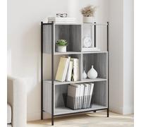 vidaXL Bookcase Grey Sonoma 72x28x109 cm Engineered Wood