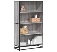 vidaXL Bookcase Grey Sonoma 80.5X35X139 Cm Engineered Wood, Grey