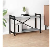 Bookshelf Grey Sonoma 80x30x50cm Engineered Wood Tiered Industrial Storage Unit