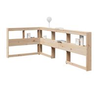 vidaXL Bookcase Headboard L-Shaped 90 cm Solid Wood Pine