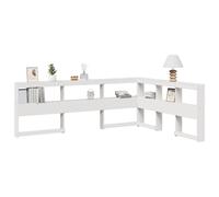 NEW Bookcase Headboard Bedroom Back Headboard L-Shaped Solid Wood Pine vidaXL UK