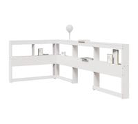 NEW Bookcase Headboard Bedroom Back Headboard L-Shaped Solid Wood Pine vidaXL UK