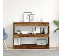 Vidaxl Bookcase Old Wood Wood Medium Book Cabinet Rectangular, Brown
