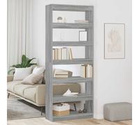 vidaXL Bookcase Other Grey sonoma 80 x 30 x 198 cm Engineered wood