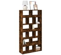 Bookcase Bookshelf Rack Storage Cabinet Smoked Oak Engineered Wood vidaXL