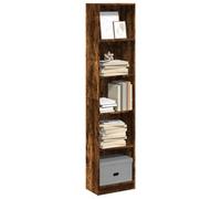 Vidaxl Bookcase Smoked Oak 40X24X176 Cm Engineered Wood