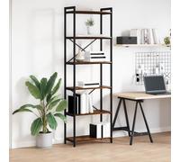 vidaXL Bookcase Smoked oak 60 x 30 x 188 cm Engineered wood