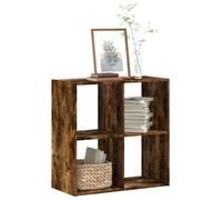 vidaXL Bookcase Smoked Oak 68.5x32x68.5 cm Engineered Wood