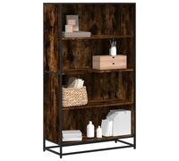 vidaXL Bookcase Bookshelf Book Rack Storage Cabinet Smoked Oak Engineered Wood