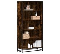 vidaXL Bookcase Smoked Oak 80.5x35x170.5 cm Engineered Wood