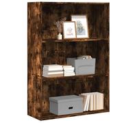 vidaXL Bookcase Smoked Oak 80x30x114 cm Engineered Wood