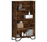 vidaXL Bookcase Smoked Oak 80x31x137.5 cm Engineered Wood