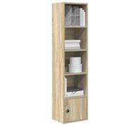 Vidaxl Bookcase Sonoma Oak 31X24X127 Cm Engineered Wood