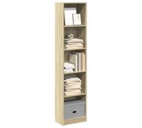 Vidaxl Bookcase Sonoma Oak 40X24X176 Cm Engineered Wood