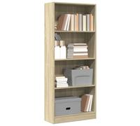 Vidaxl Bookcase Sonoma Oak 60X24X143 Cm Engineered Wood