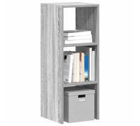 vidaXL Bookcase Stackable Grey Sonoma 30x30x80 cm Engineered Wood