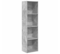 vidaXL Bookcase Storage Rack Cabinet Bookshelf Concrete Grey Engineered Wood