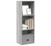 vidaXL Bookcase Storage Rack Cabinet Bookshelf Grey Sonoma Engineered Wood
